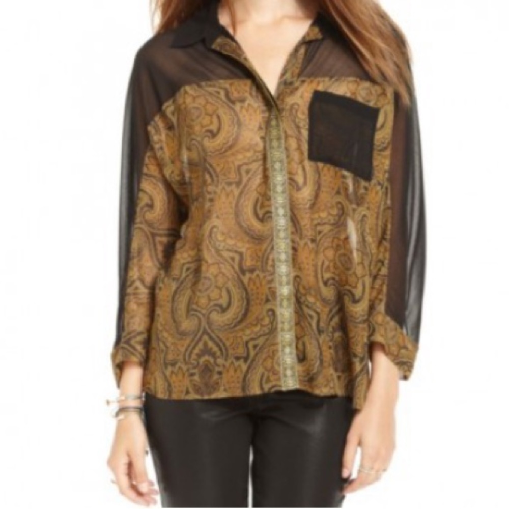 Rachel Roy Paisley-Print Top